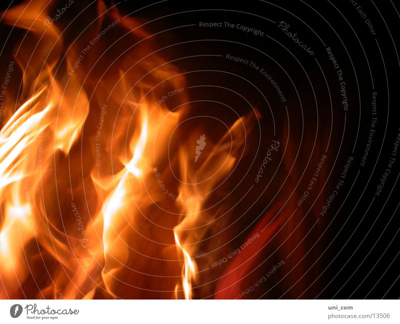 in Flammen brennen heiß Physik Kamin Fototechnik Brand Wärme