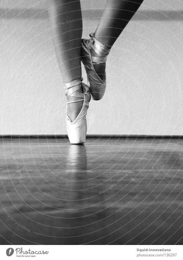 Ballett Balletttänzer Parkett Kunst Kultur Frau Tanzen Körperhaltung Spitzenschuhe Sport-Training Muster Musik Beine Tänzer Tanzschuhe Ballettschuhe