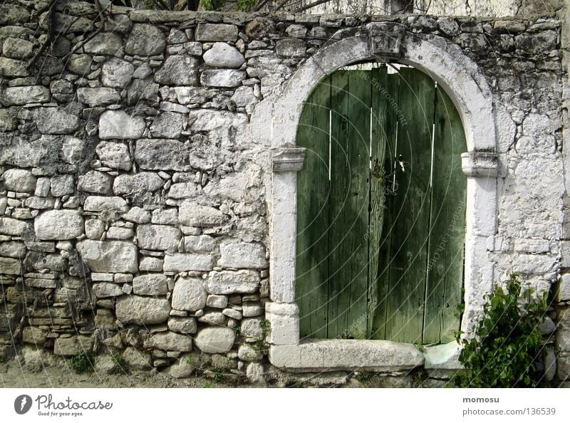 Kretisches Tor Mauer Kreta Haus Crete verfallen Stein alt door stone old