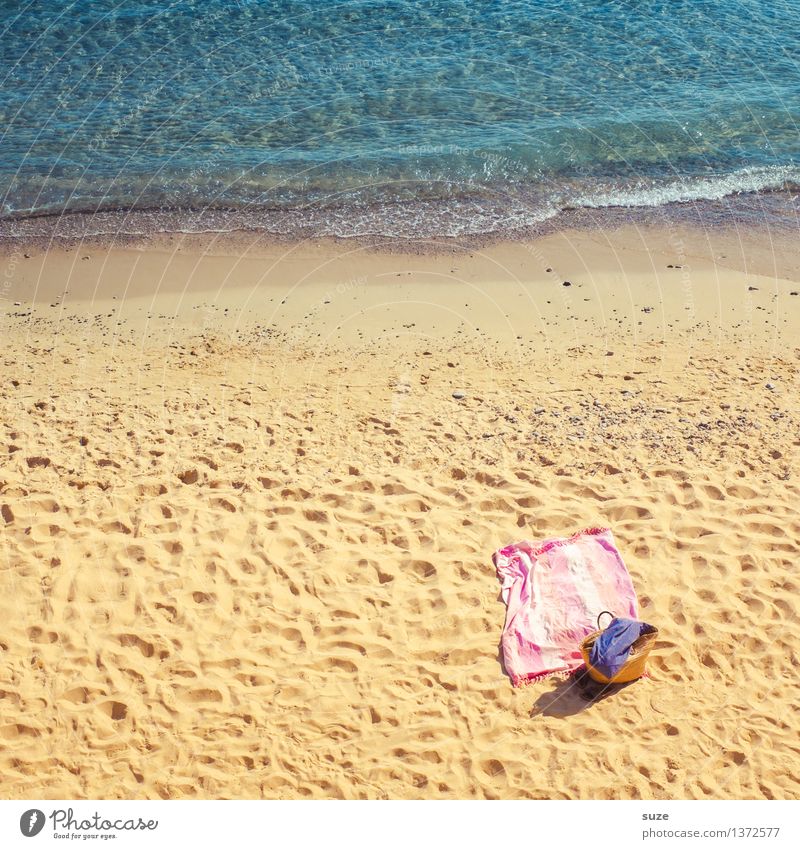 Gar nicht so lang her harmonisch Wohlgefühl Erholung Freizeit & Hobby Ferien & Urlaub & Reisen Sommer Sommerurlaub Sonnenbad Strand Meer Sand Schönes Wetter