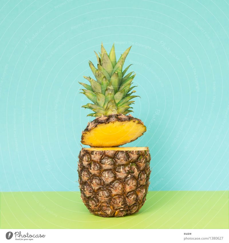 Da lacht die Ananas Lebensmittel Frucht Ernährung Bioprodukte Vegetarische Ernährung Diät Fasten Lifestyle Stil Design exotisch Gesunde Ernährung Sommer lachen