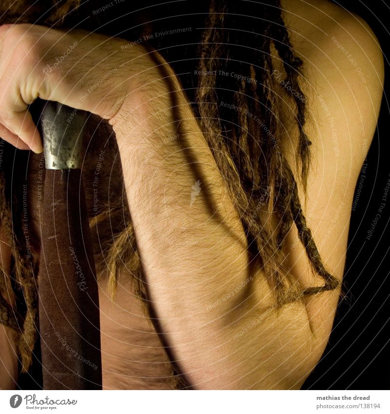 ...PHOTOCASE... Unterarm Oberarm Skelett Gelenk Biologie Mechanik Silhouette dunkel Schatten schwarz Haare & Frisuren Stil Kultur Reggae Schwert Waffe Altertum