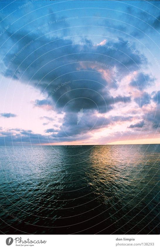 Treibgut Wolken Meer Horizont Wellen Im Wasser treiben analog reflektion atlantic Abend Wind