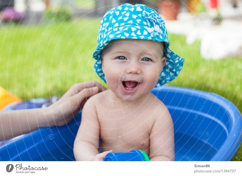 Badewanne Mensch feminin Kind Baby Kleinkind 1 0-12 Monate Schwimmen & Baden Freundlichkeit Fröhlichkeit lustig Gefühle Stimmung Freude Glück Zufriedenheit