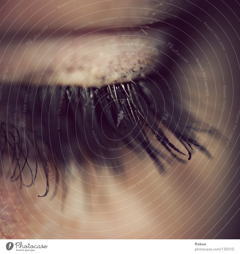 Schade... :( Pupille Wimpern Mensch Sinnesorgane Schminke geschminkt Wimperntusche Lidschatten Frau feminin schön Kosmetik betonen Kajal Jugendliche verbinden