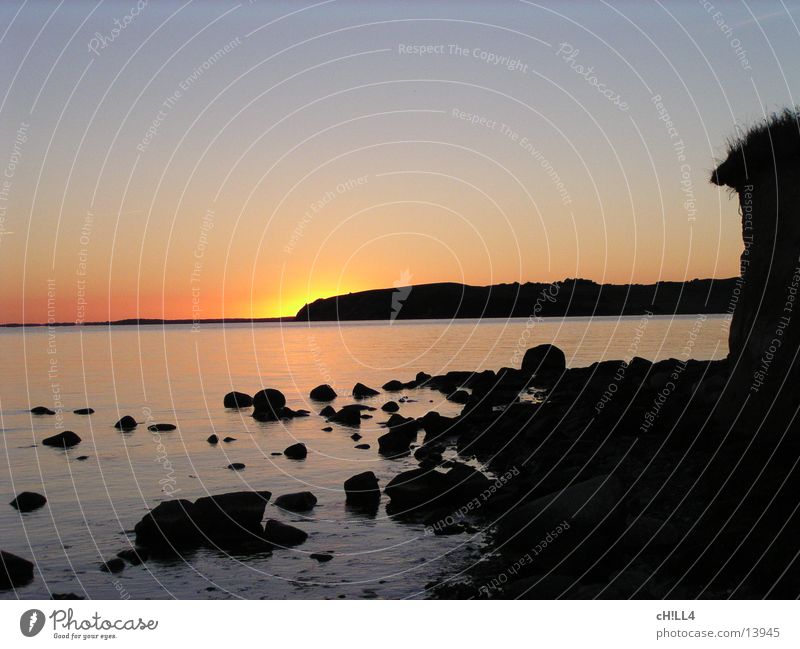 SUNDOWN Meer Rügen Sonnenuntergang Horizont Abend Wasser Ostsee Küste steilufer Stein Aussicht