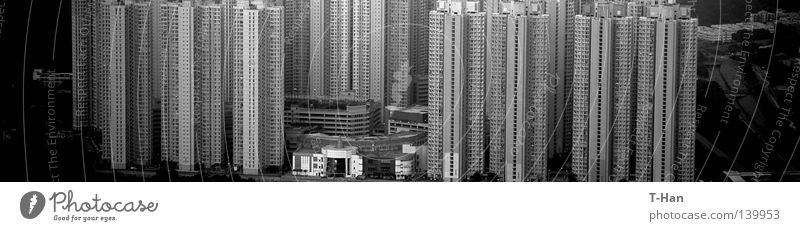 China Traum Hongkong Höhle Häusliches Leben Asien Architektur Dichte Tung Chung dunkel schwarz