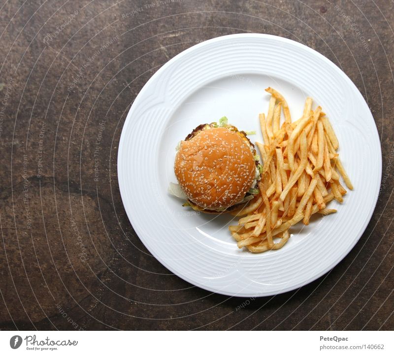 Amerika/USA Fastfood Lebensmittel Pommes frites Hamburger Cheeseburger Gastronomie Peter Cupec Ernährung