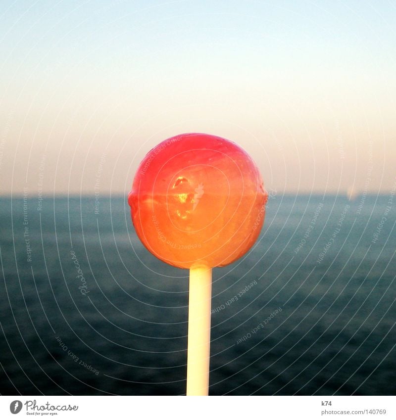 Leck mich! Lollipop süß Süßwaren rund mehrfarbig Zucker lutschen Ernährung Freude Meer lillipop chupachup Naschi Naschkram