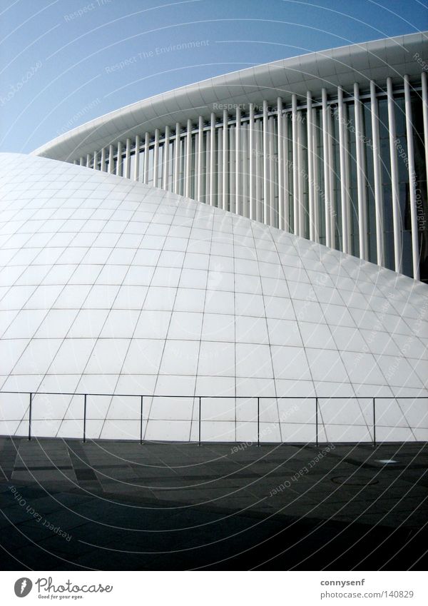 Philharmonie - Luxemburg Berliner Philharmonie Design Gebäude Bauwerk Europa Belgien Niederlande blau weiß grau modern Architektur