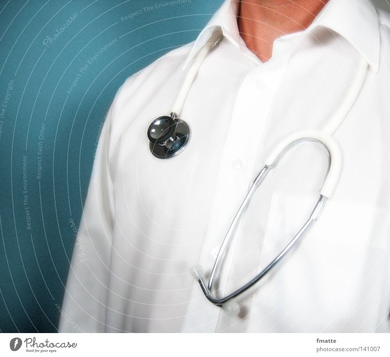 Arzt Gesundheitswesen Stethoskop Praxis hören Mann Mensch Wissenschaften Vertrauen Diagnostik