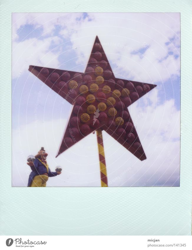 HH08.2 - Starcatcher Clown Stern (Symbol) Jahrmarkt Lampe Glühbirne Veranstaltungsbeleuchtung Beleuchtung schick schön 5 jonglieren fangen Polaroid analog