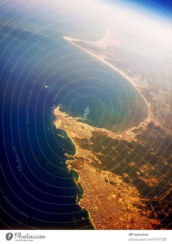 Alexandria Ägypten Afrika Nordafrika Erde Luftaufnahme Geografie Landkarte Amerika Länder Vogelperspektive fliegen Flugzeug Aussicht Physik
