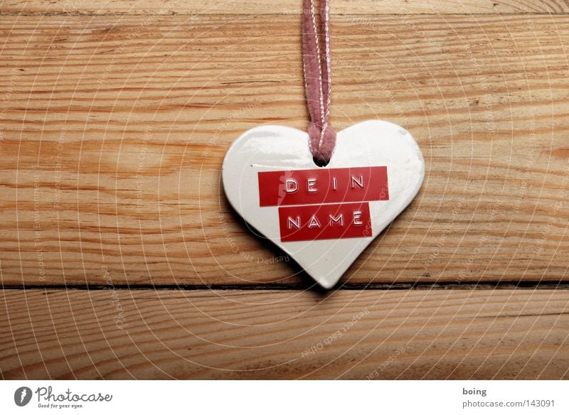 Dein Holz Herz Schlüsselanhänger Namensschild Zuneigung entdecken Krimskrams kennzeichnen beschriften unerkannt Phantasie Etikett Liebe Freude Hinweisschild Du
