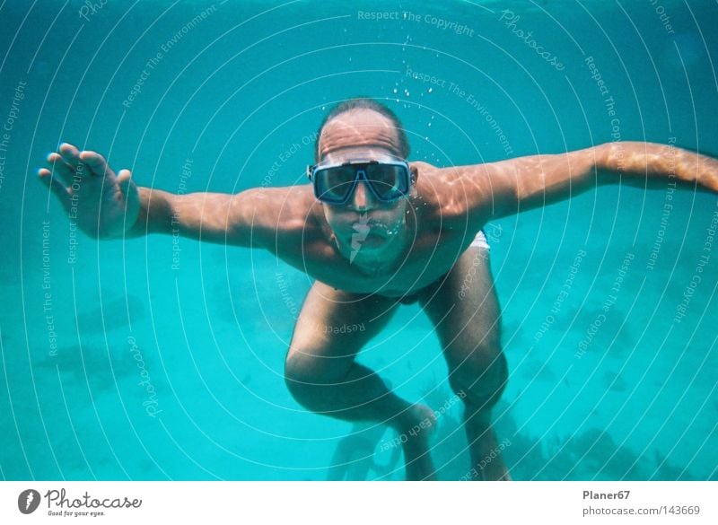 Luftikus tauchen Wasser Meer Karibisches Meer Atlantik Schnorcheln Freude Angst Panik Mann glückshormone luftmangel