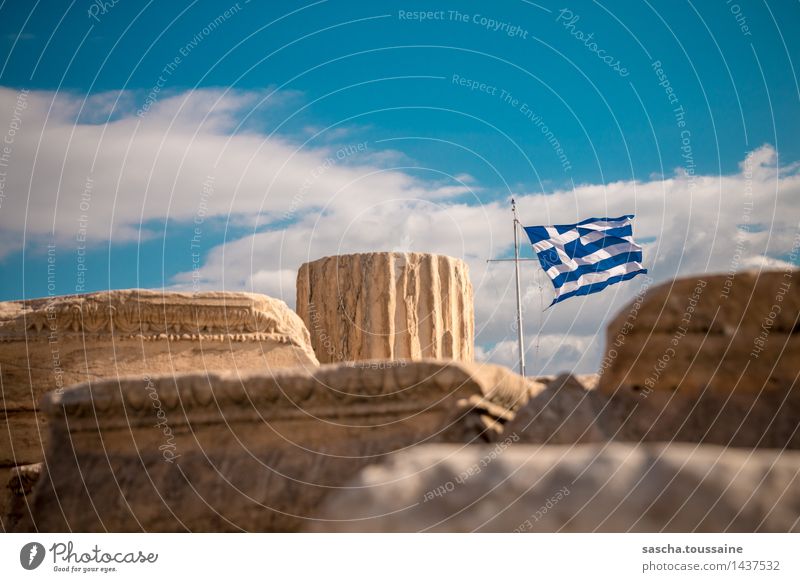 Teile der Geschichte Griechenlands Tourismus Architektur Athen Europa Ruine Bauwerk Sehenswürdigkeit Wahrzeichen Akropolis Dekoration & Verzierung Stein