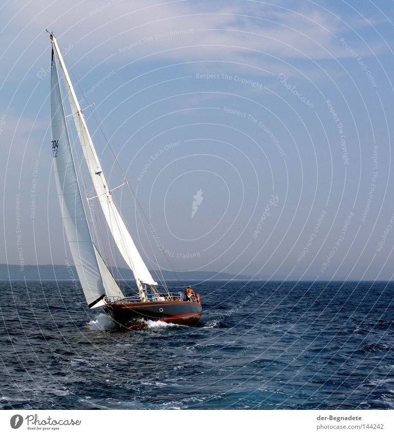 Segeln2 Sportboot Yachting Wassersport Ferien & Urlaub & Reisen Freizeit & Hobby Reichtum teuer Segelboot Segelschiff Erholung frei Freiheit ruhig Frieden