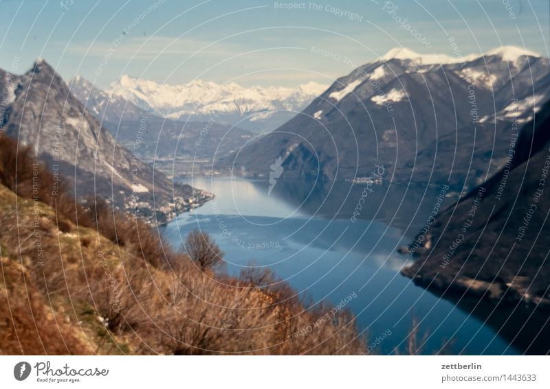Tessin Lago Maggiore Alpen Berge u. Gebirge Europa Felsen Ferien & Urlaub & Reisen Ferne Himmel Hochgebirge Klima Landschaft Panorama (Aussicht)