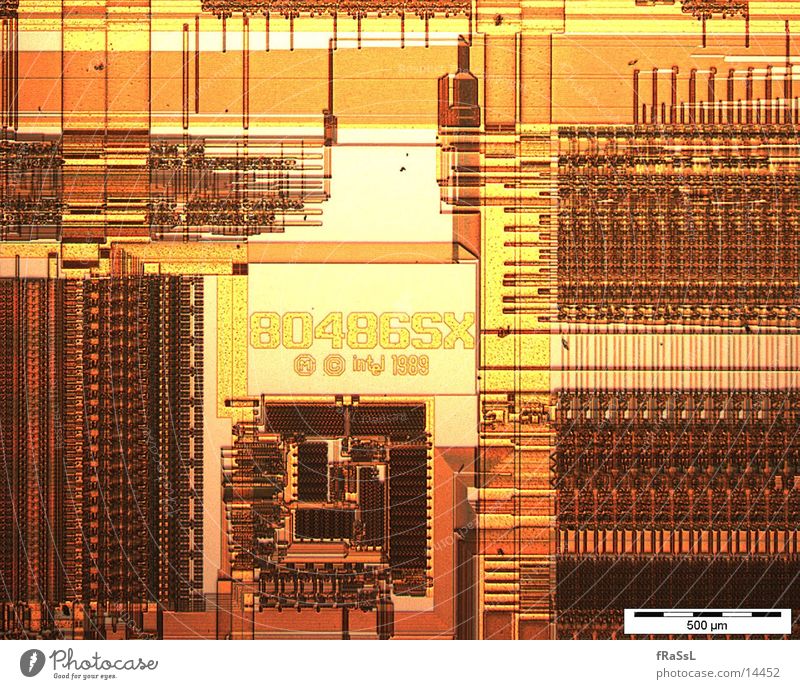 486 Die Photo Prozessor Elektrisches Gerät Technik & Technologie Mikrometer Silizium