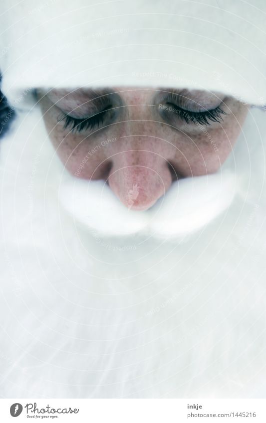 Väterchen Frost Weihnachten & Advent Gesicht Bart 1 Mensch Mütze Vollbart Weihnachtsmann frieren träumen einfach kalt Gefühle Stimmung friedlich Güte Vorsicht