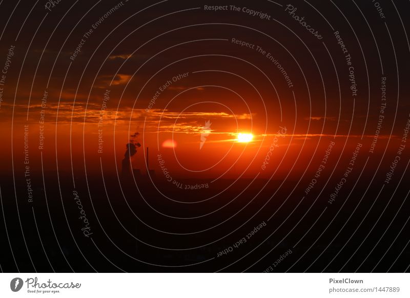 Blick von der Halde Haniel Ferien & Urlaub & Reisen Ausflug Sightseeing wandern Industrie Energiewirtschaft Landschaft Sonnenaufgang Sonnenuntergang Sonnenlicht