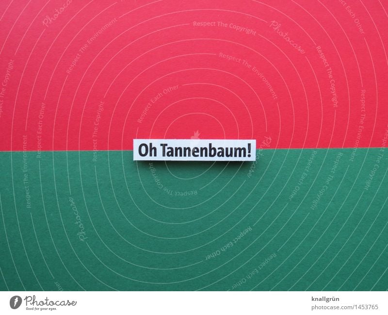 Oh Tannenbaum! Schriftzeichen Schilder & Markierungen Kommunizieren eckig grün rot Gefühle Stimmung Freude Fröhlichkeit Vorfreude Neugier Erwartung Tradition
