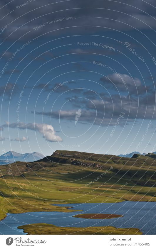 Skye Natur Landschaft Schönes Wetter Wiese Hügel Berge u. Gebirge Küste Seeufer Bucht Isle of Skye Schottland Zufriedenheit Lebensfreude Romantik Vorsicht