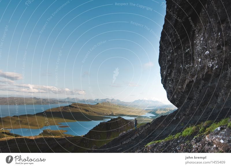 Get On Top Berge u. Gebirge Küste old man of storr Felsen Isle of Skye Schottland bedrohlich Bekanntheit dunkel gigantisch groß Zufriedenheit Lebensfreude