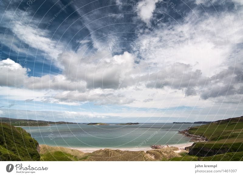 Buchtige Wucht Natur Landschaft Wasser Himmel Wolken Küste Strand Nordsee Schottland nass Glück Lebensfreude Romantik Sehnsucht Heimweh Fernweh Erholung erleben