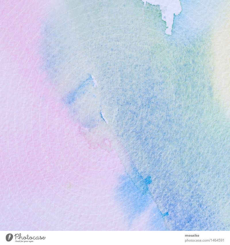 blaues und rosa Aquarell auf strukturiertem Papierhintergrund elegant Stil Design harmonisch Wohlgefühl Kunst Gemälde Gelassenheit geduldig ruhig träumen
