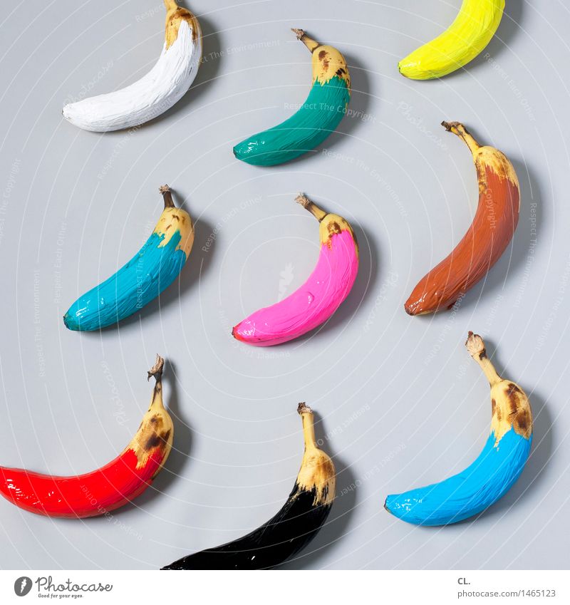 zeit verschwenden Lebensmittel Frucht Banane Ernährung Essen Kunst Maler Dekoration & Verzierung ästhetisch außergewöhnlich Fröhlichkeit einzigartig mehrfarbig