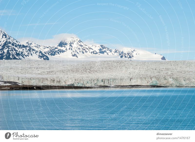 Gletscher in der Arktis Ferien & Urlaub & Reisen Meer Winter Schnee Berge u. Gebirge Umwelt Natur Landschaft Klima Küste frieren blau weiß Eis polar Spitzbergen
