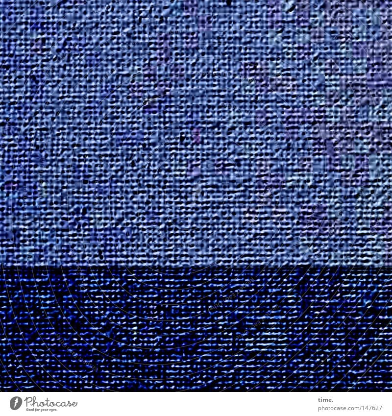 Das Meer ist heute ganz glatt, bemerkte Lukas Stoff blau Farbe hell-blau Textilien Am Rand Ecke filigran Loch parallel horizontal utopisch obskur Illusion