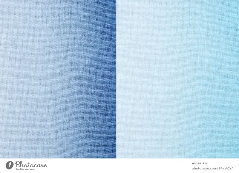 Leinenstoff - dunkelblau und hellblau Design Mode springen retro weich Farbe Zufriedenheit rein Tradition Textilien Stoff Hälfte teilen hell-blau Trennung