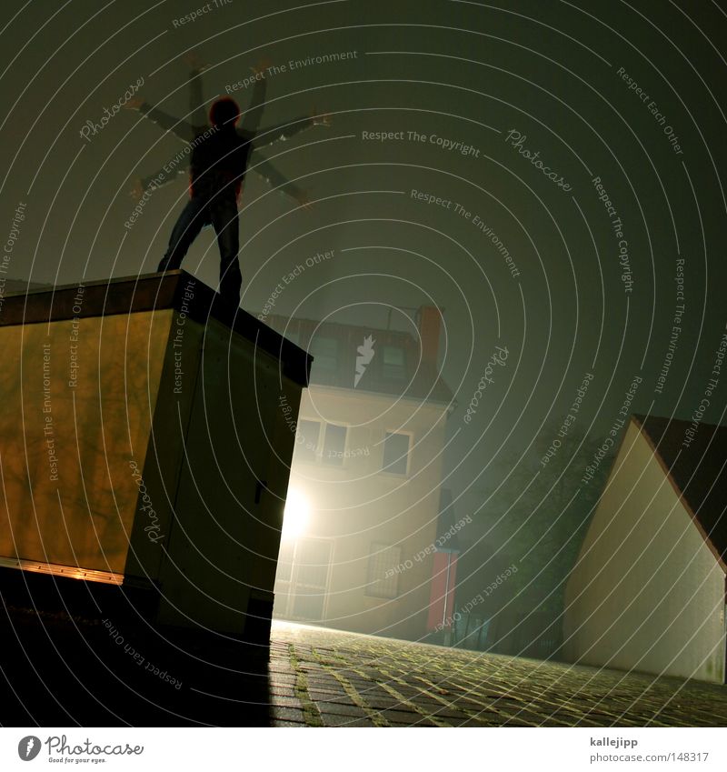 lebensfreude Mensch Mann Silhouette Dieb Krimineller Rampe Laderampe Fußgänger Streifen Schacht Tunnel Untergrund Ausbruch Muster Flucht umfallen Schatten