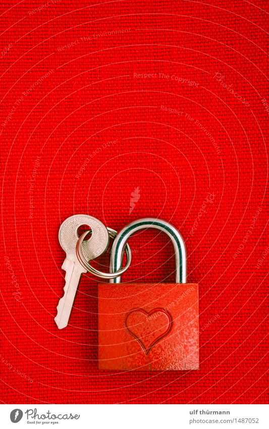 Liebesschloss Valentinstag Metall Zeichen Herz Schloss Schlüssel Gefühle Freude Glück Sympathie Freundschaft Zusammensein Verliebtheit Treue Romantik