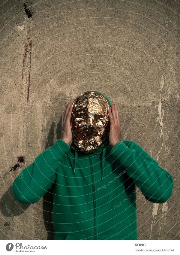 nicht sido Gold Edelmetall Metall Roboter Maske verstecken geheimnisvoll verborgen verkleiden kaschieren gesichtslos Gesicht schön ästhetisch Statue Mensch