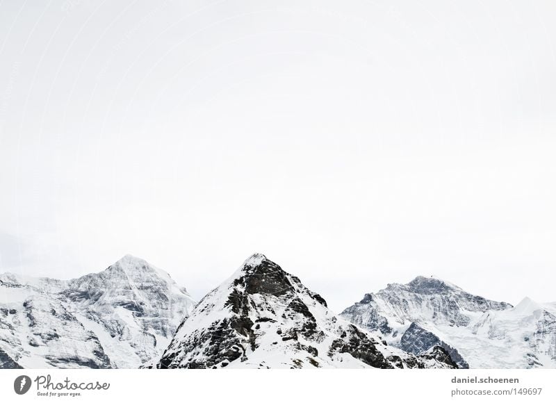 Grindelwald weiß hell Hintergrundbild Gipfel Gletscher Skitour Berge u. Gebirge Alpen Schnee Eis Wetter Meteorologie Bergsteigen Klettern Freeclimbing