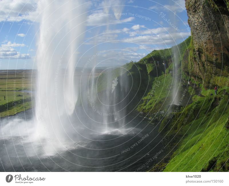 Der Seljalandsfoss - Wasserzauber in Südisland Island Natur Ferien & Urlaub & Reisen Sommer Fluss Bach Wasserfall Norden
