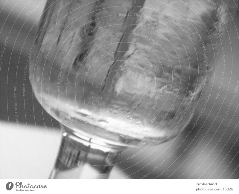Glas Dinge Schwarzweißfoto Detailaufnahme Wassertropfen