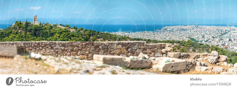 Blick von der Akropolis in Athen, Griechenland schön Ferien & Urlaub & Reisen Tourismus Sommer Kultur Himmel Wolken Stadt Ruine Gebäude Architektur alt