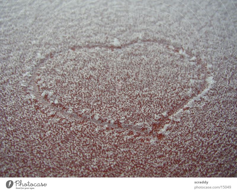 Frostherz rot Winter kalt Symbole & Metaphern obskur Herz orange Liebe Strukturen & Formen