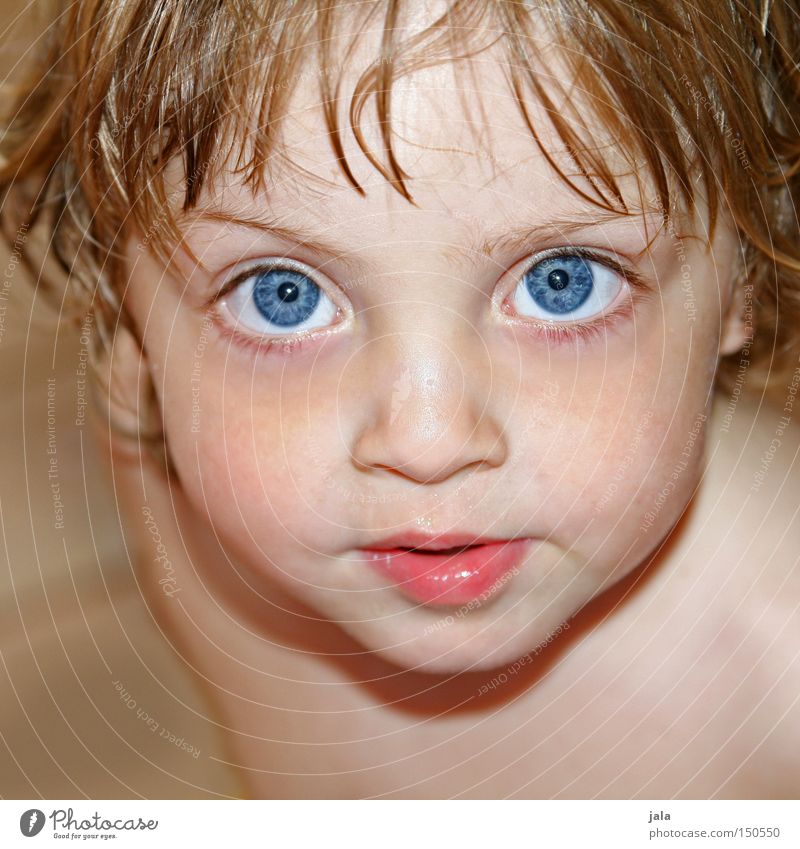 big blue eyes Auge blau hell-blau groß Macht Junge Kind Kopf Gesicht Blick Kleinkind