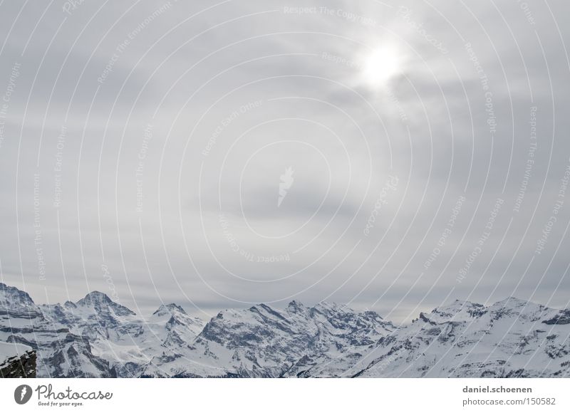 Grindelwald 3 weiß Gipfel Gletscher Skitour Alpen Eis Wetter Bergsteigen Himmel Sonne Winter Berge u. Gebirge Schnee