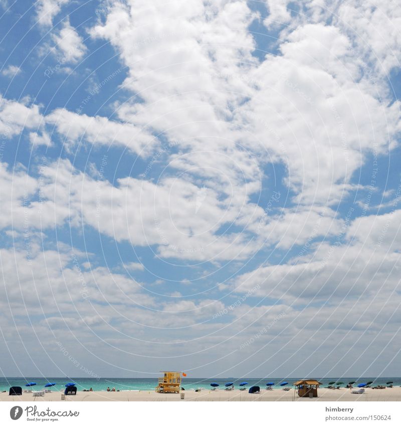 miami beachcase Strand Ferien & Urlaub & Reisen Badeurlaub Sommer Sommerferien Miami Miami Beach Florida USA Amerika Tourismus Meer Atlantik Zufriedenheit