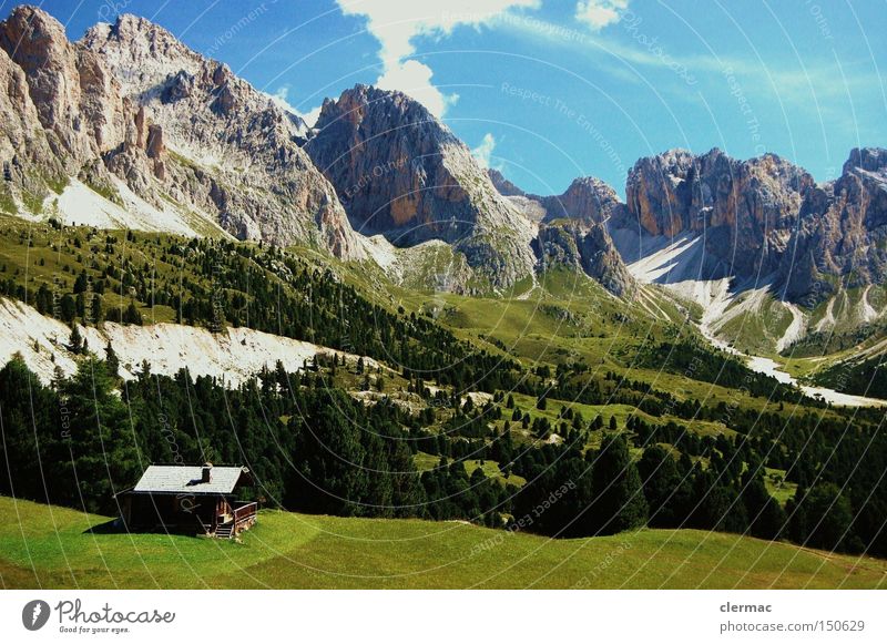 dolomiten col raiser Berge u. Gebirge wandern Klettern Alm Ferien & Urlaub & Reisen Italien Wiese Alpen