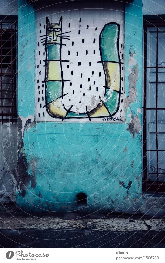 cuban streetart Ferien & Urlaub & Reisen Sightseeing Städtereise Kunst Kunstwerk Gemälde Straßenkunst Graffiti Grafik u. Illustration Havanna Kuba Mittelamerika