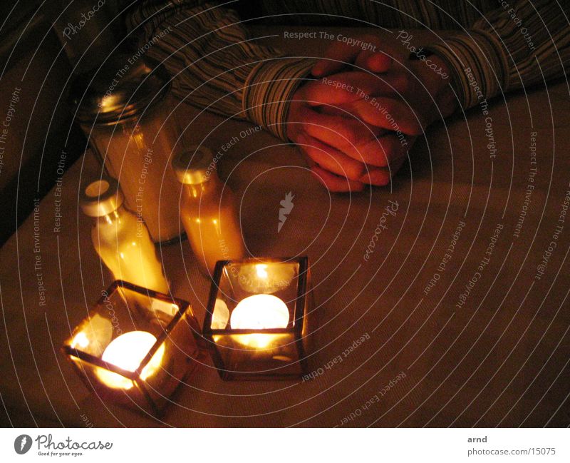 händelicht Tisch Restaurant Dekoration & Verzierung Kerze Licht Hand gefaltet