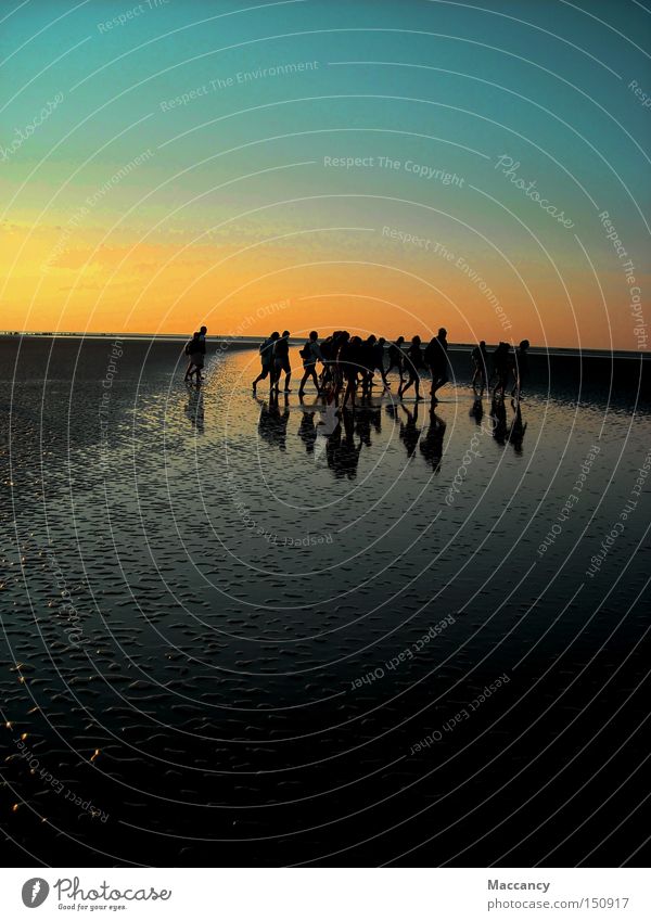 tightrope walk Frankreich Sonnenuntergang Schatten Silhouette Fluss Meer Strand Farbübergang Horizont Überqueren Küste Frieden