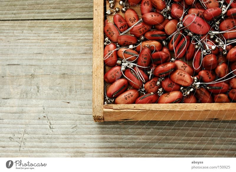 Lucky Beans Ferien & Urlaub & Reisen Asien Fernost China Chinesisch Zeichen Symbole & Metaphern Holz Tisch Bohnen verkaufen Markt Schmuck Kasten Kunst